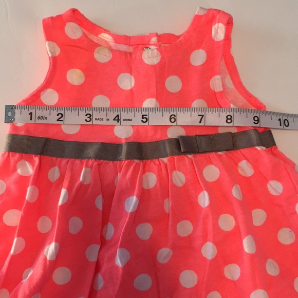 Carter’s orange and white polka dot dress - Picture 7 of 9